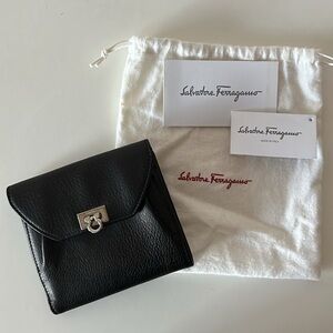 NWT SALVATORE FERRAGAMO Black Wallet